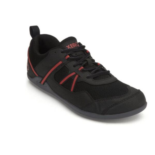 Xero | Men's Prio Running and Fitness Shoe - BLACK / SAMBA RED