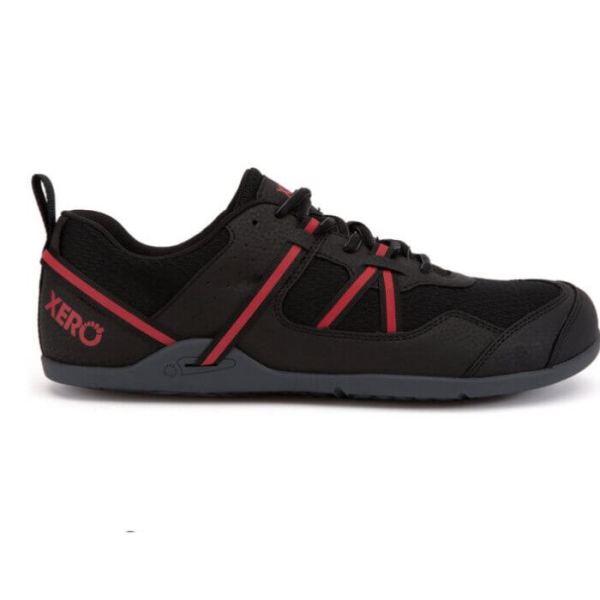 Xero | Men's Prio Running and Fitness Shoe - BLACK / SAMBA RED