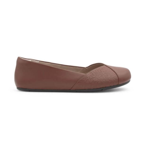 Xero | Women's Phoenix Leather Dressy Flat-BROWN