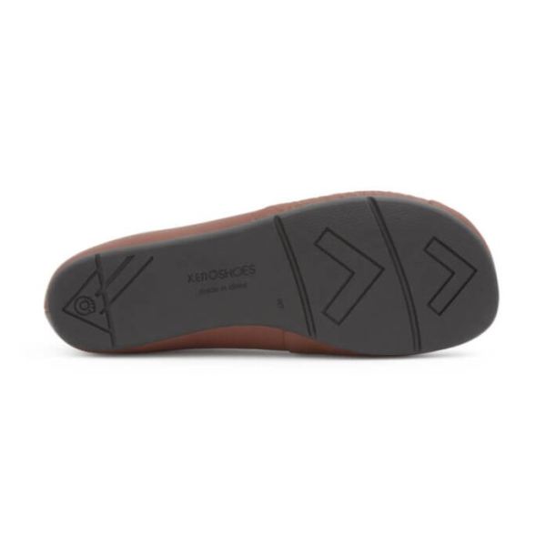 Xero | Women's Phoenix Leather Dressy Flat-BROWN