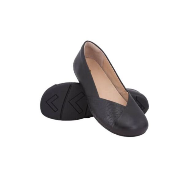 Xero | Women's Phoenix Leather Dressy Flat-BLACK