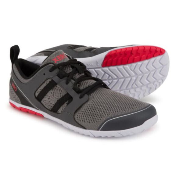 Xero | Men's Zelen - Your eco-Friendly Road Runner-DARK GRAY / RED