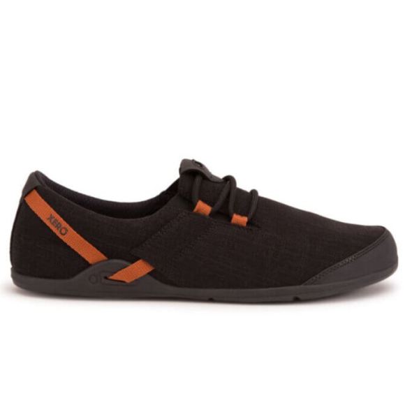 Xero | Men's Hana - Casual Canvas Comfort - BLACK / RUST (RAIN-FRIENDLY HEMP)