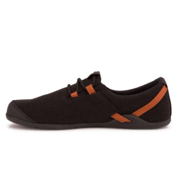 Xero | Men's Hana - Casual Canvas Comfort - BLACK / RUST (RAIN-FRIENDLY HEMP)