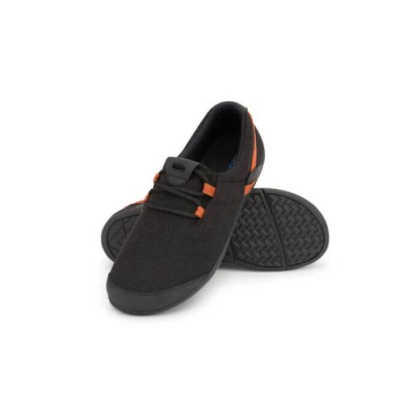 Xero | Men's Hana - Casual Canvas Comfort - BLACK / RUST (RAIN-FRIENDLY HEMP)