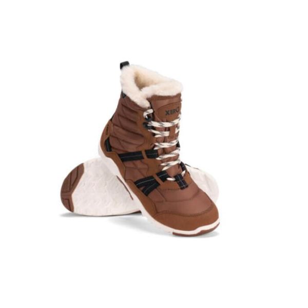 Xero | Women's Alpine Snow Boot-RUBBER BROWN / EGGSHELL