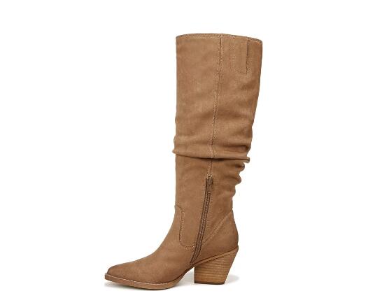 Zodiac | Women's Riau Wide Calf Tall Boot-Latte Brown Microfabric