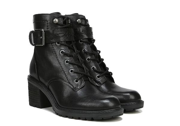 Zodiac | Women's Gemma Block Heel Bootie-Black Leather