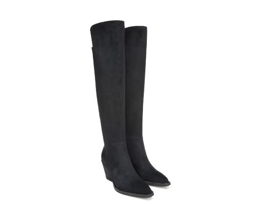 Zodiac | Women's Ronson Wide Calf Block Heel Tall Boot-Black