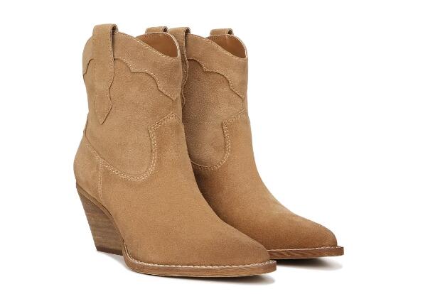 Zodiac | Women's Roslyn Western Boot-Latte Brown Suede