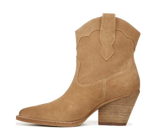 Zodiac | Women's Roslyn Western Boot-Latte Brown Suede