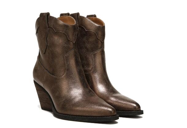 Zodiac | Women's Roslyn Western Boot-Bronze Synthetic