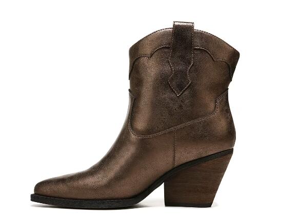 Zodiac | Women's Roslyn Western Boot-Bronze Synthetic