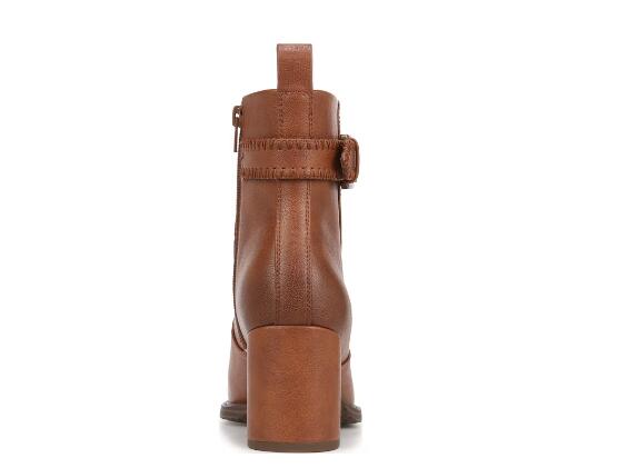 Zodiac | Women's Rexx Block Heel Bootie-Cognac Brown Synthetic