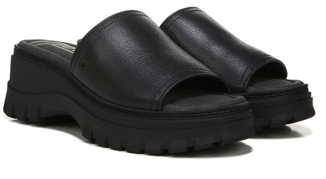 Zodiac | Women's Halle Slide Sandal-Black Leather