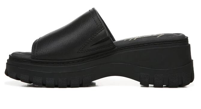 Zodiac | Women's Halle Slide Sandal-Black Leather