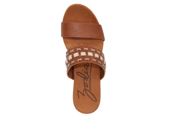 Zodiac | Women's Poppy Wedge Espadrille-Cognac Brown Synthetic