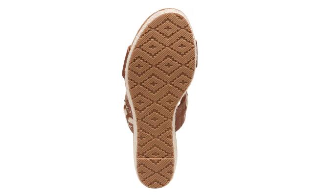 Zodiac | Women's Poppy Wedge Espadrille-Cognac Brown Synthetic