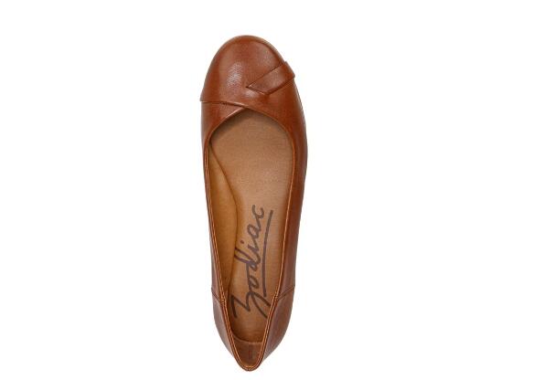 Zodiac | Women's Sadie Slip On Flat-Cognac Leather