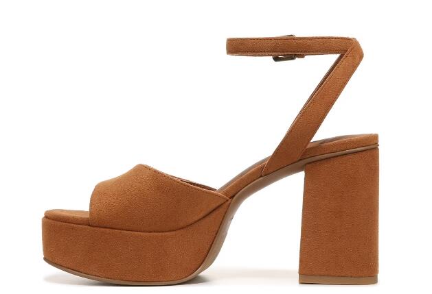 Zodiac | Women's Priya High Heel Sandal-Caramel Brown Fabric