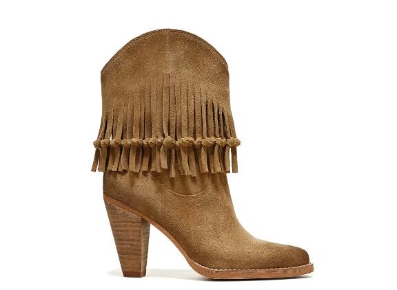 Zodiac | Women's Donna Western Boot-Almond Brown Suede