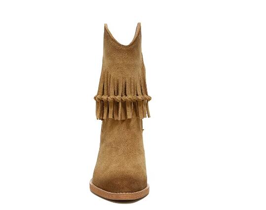 Zodiac | Women's Donna Western Boot-Almond Brown Suede