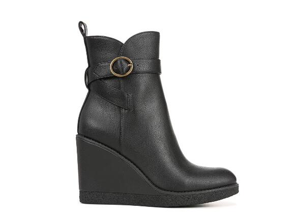 Zodiac | Women's Ina Wedge Bootie-Black Synthetic