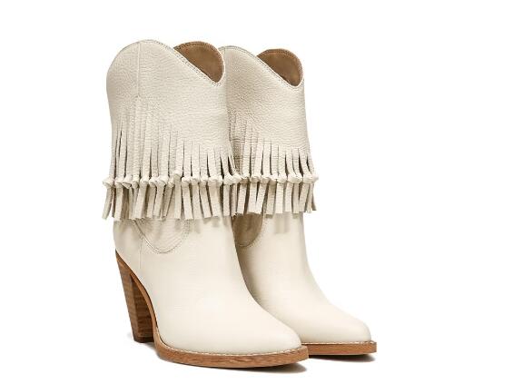 Zodiac | Women's Donna Western Boot-Birch Beige Leather