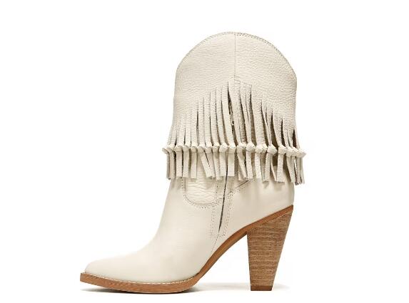 Zodiac | Women's Donna Western Boot-Birch Beige Leather