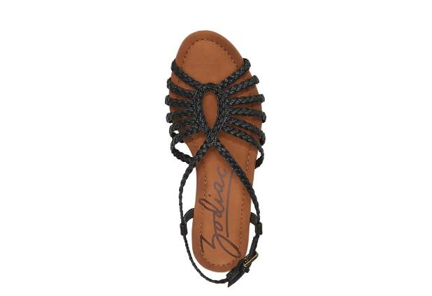 Zodiac | Women's Misha Strappy Flat Sandal-Black Synthetic