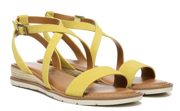 Zodiac | Women's Angelica Wedge Sandal-Lemon Suede