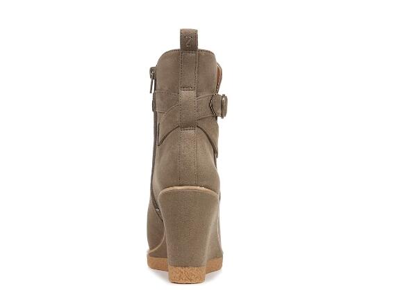 Zodiac | Women's Ina Wedge Bootie-Olive Green Microfiber