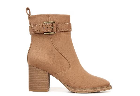 Zodiac | Women's Rexx Block Heel Bootie-Latte Brown Microfiber/Fabric