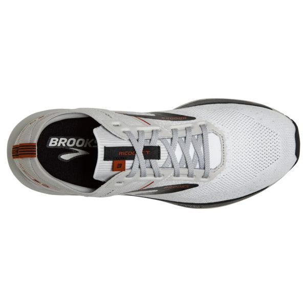 Brooks Shoes - Ricochet 3 White/Grey/Cinnabar            
