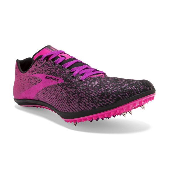 Brooks Shoes - Mach 19 Spike Black/Hollyhock/Pink            