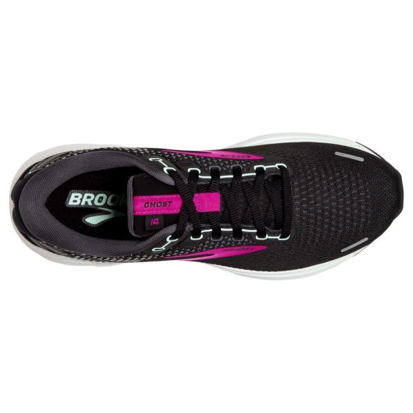 Brooks Shoes - Ghost 14 Black/Pink/Yucca            