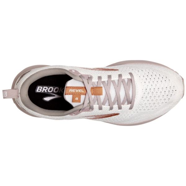 Brooks Shoes - Revel 4 White/Hushed Violet/Copper            