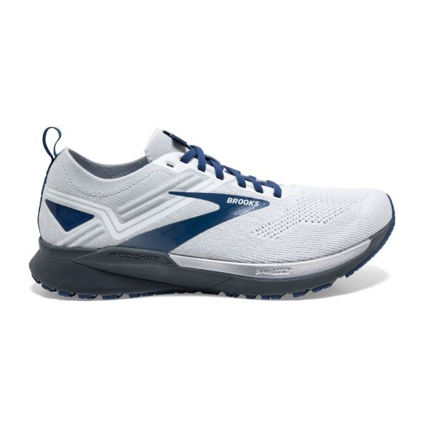 Brooks Shoes - Ricochet 3 White/Grey/Blue