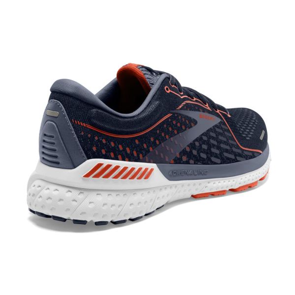 Brooks Shoes - Adrenaline GTS 21 Navy/Red Clay/Gray            