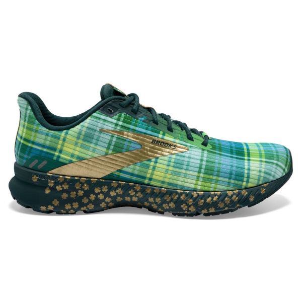 Brooks Shoes - Launch 8 Fern Green/Metallic Gold/Deep Teal