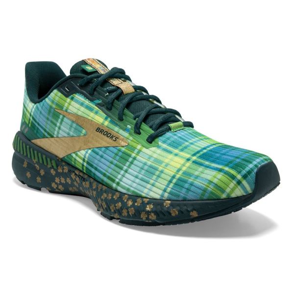 Brooks Shoes - Launch 8 GTS Fern Green/Metallic Gold/Deep Teal            