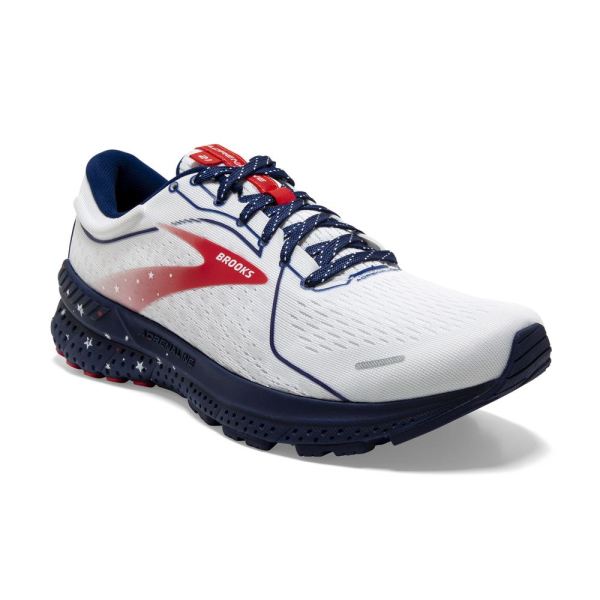 Brooks Shoes - Adrenaline GTS 21 White/Blue/Red            