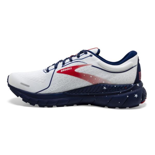 Brooks Shoes - Adrenaline GTS 21 White/Blue/Red            