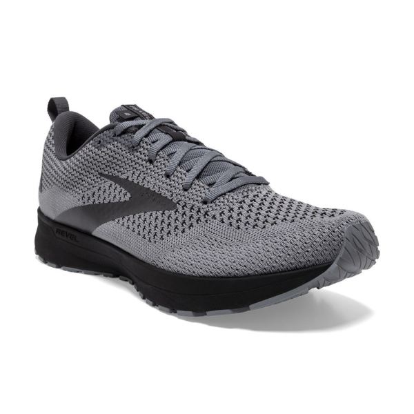 Brooks Shoes - Revel 4 Grey/Blackened Pearl/Black            