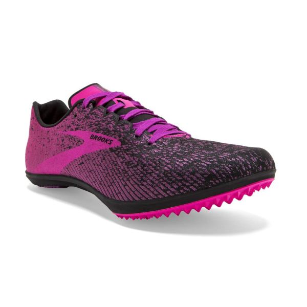 Brooks Shoes - Mach 19 Spikeless Black/Hollyhock/Pink            