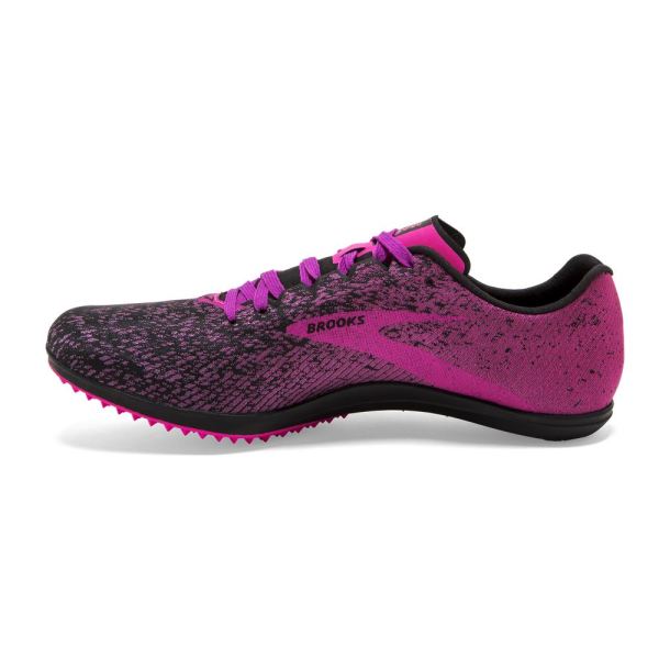 Brooks Shoes - Mach 19 Spikeless Black/Hollyhock/Pink            