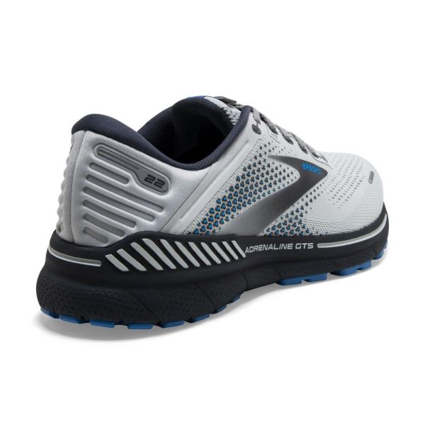 Brooks Shoes - Adrenaline GTS 22 Oyster/India Ink/Blue            