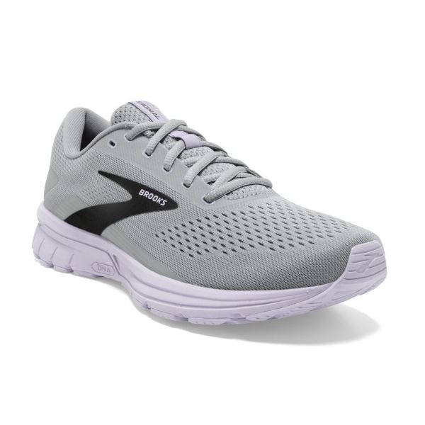 Brooks Shoes - Signal 3 Grey/Lavender Blue/Metallic Black            