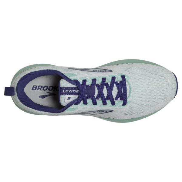 Brooks Shoes - Levitate 5 White/Navy Blue/Yucca            