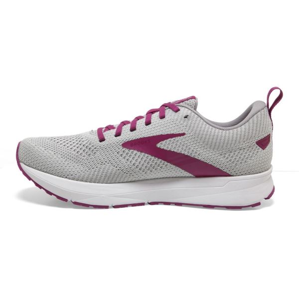 Brooks Shoes - Revel 5 Grey/White/Baton Rouge            